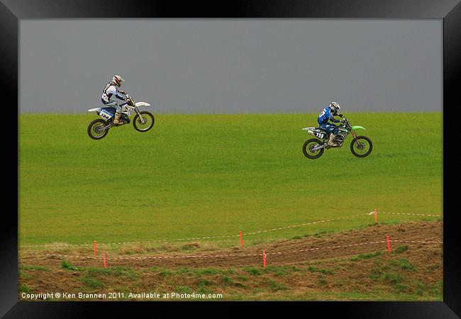 Moto Cross Jump Framed Print by Oxon Images