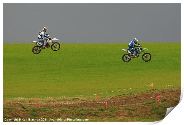 Moto Cross Jump Print by Oxon Images