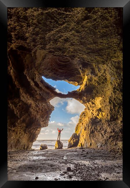 Yoda's Cave, Hjorleifshofdi in Iceland Framed Print by Arterra 