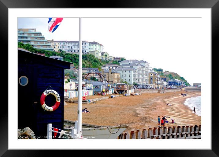 Ventnor beach on the Isle of Wight. Framed Mounted Print by john hill