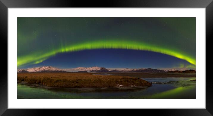 Northern Lights in Iceland Framed Mounted Print by Arterra 