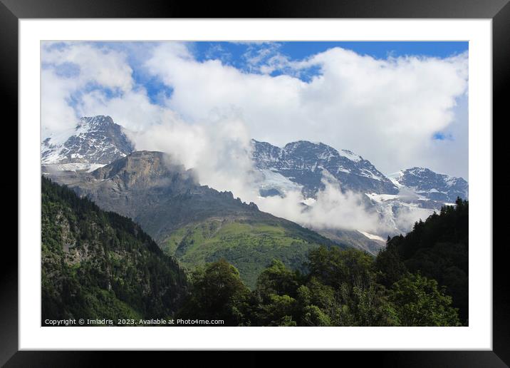 View towards the Briethorn, Switzerland Framed Mounted Print by Imladris 