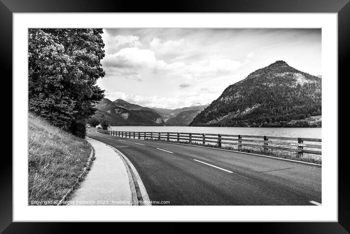 Road in Austrian Alps. Framed Mounted Print by Sergey Fedoskin