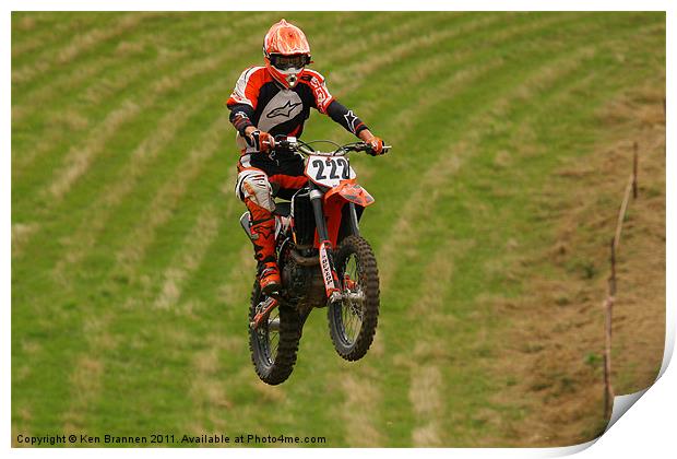 Moto Cross Jump Print by Oxon Images