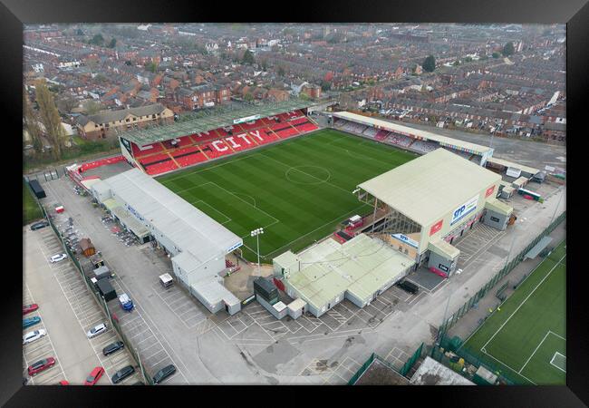 Sincil Bank Lincoln City Framed Print by Apollo Aerial Photography