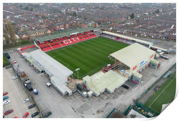 Sincil Bank Lincoln City Print by Apollo Aerial Photography