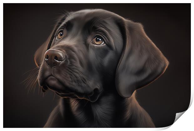 Black Lab Print by Picture Wizard