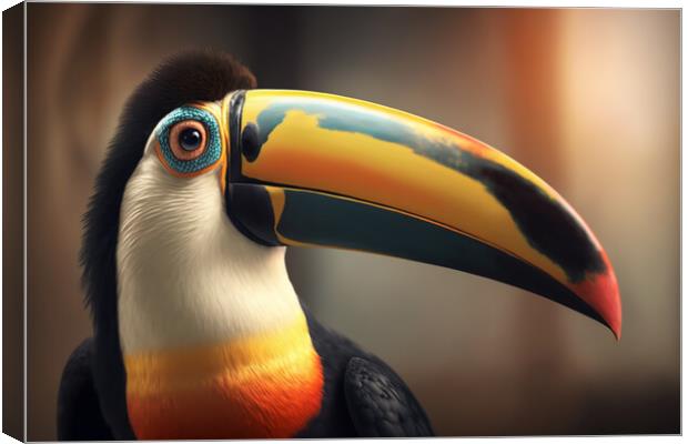 Toucan Portrait Canvas Print by Picture Wizard