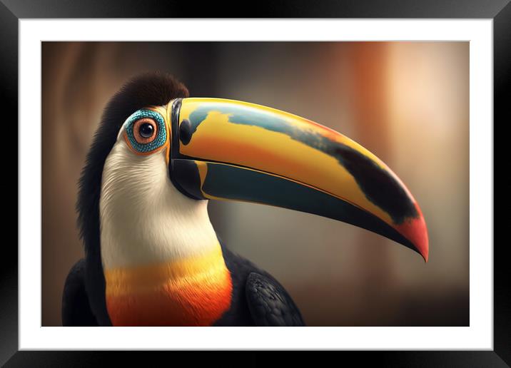 Toucan Portrait Framed Mounted Print by Picture Wizard