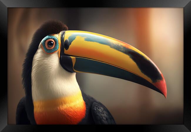 Toucan Portrait Framed Print by Picture Wizard