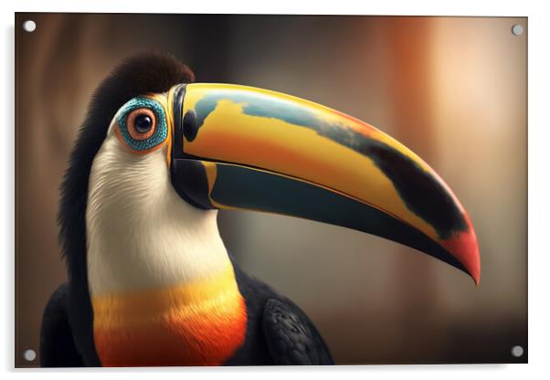 Toucan Portrait Acrylic by Picture Wizard