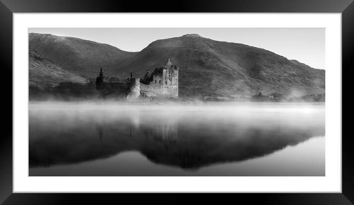 Misty Reflections of Kilchurn Castle Framed Mounted Print by Anthony McGeever