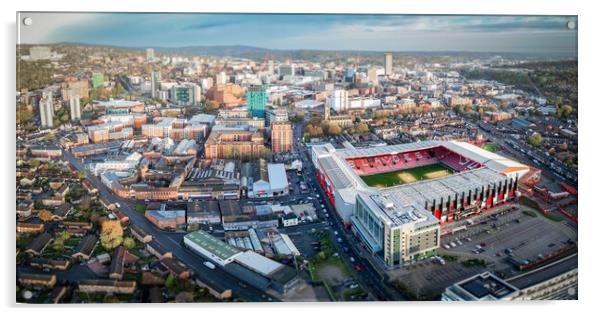 The Passionate Home of Sheffield United Acrylic by Apollo Aerial Photography