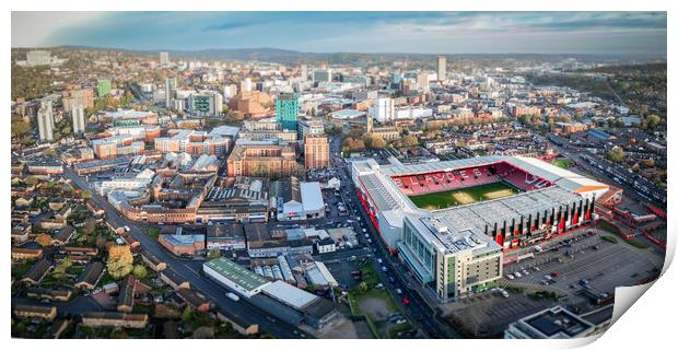 The Passionate Home of Sheffield United Print by Apollo Aerial Photography