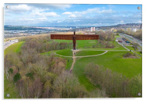 The Angel Of The North Acrylic by Apollo Aerial Photography