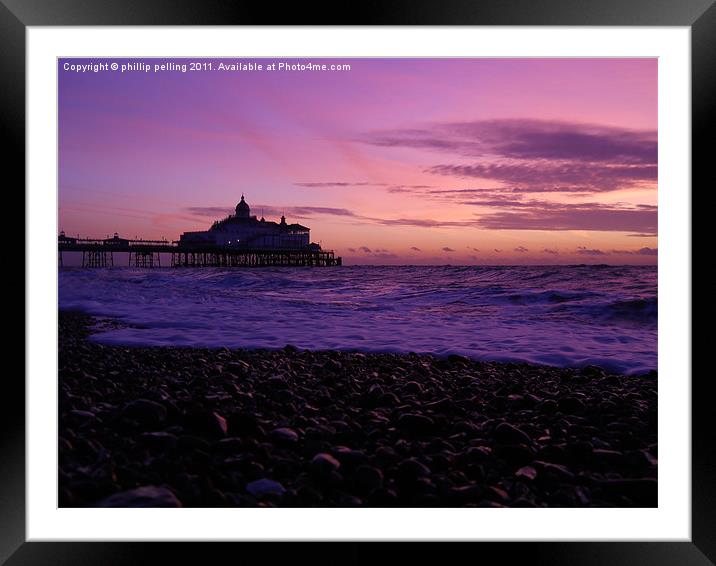 Sunrise at the pier Framed Mounted Print by camera man