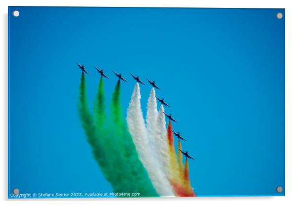 Spectacular Italian Frecce Tricolori Aerobatics Te Acrylic by Stefano Senise