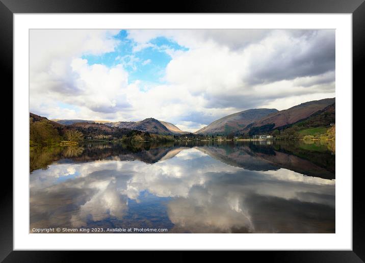 Serene reflections of Rydale water Framed Mounted Print by Steven King
