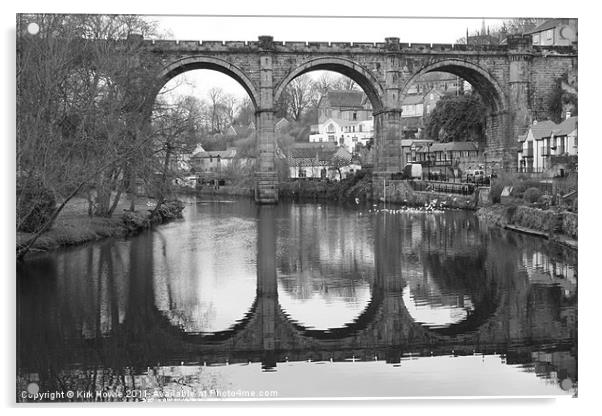 Knaresborough Bridge Acrylic by Kirk Howie
