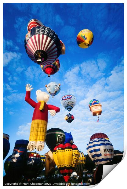 Morning launch, Bristol Balloon Fiesta Print by Photimageon UK