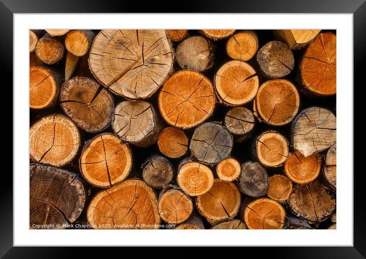 Log pile Framed Mounted Print by Photimageon UK