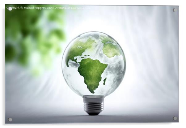 A clean energy concept to reduce climate change created with gen Acrylic by Michael Piepgras