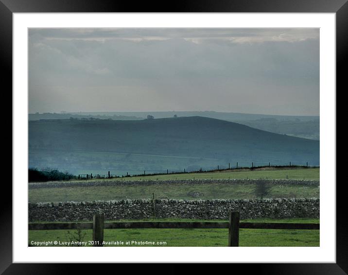 Peak District lines Framed Mounted Print by Lucy Antony