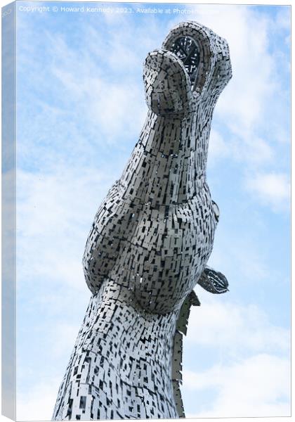 Close up at The Kelpies, Falkirk, Scotland Canvas Print by Howard Kennedy
