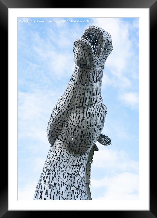 Close up at The Kelpies, Falkirk, Scotland Framed Mounted Print by Howard Kennedy
