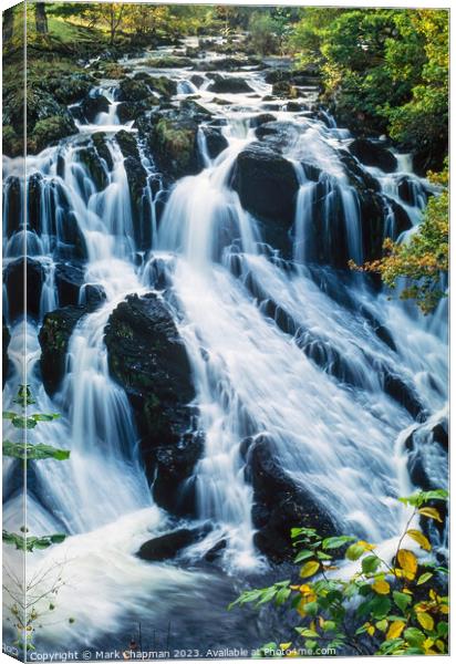 Swallow falls waterfall, Betws-y-Coed, Wales Canvas Print by Photimageon UK