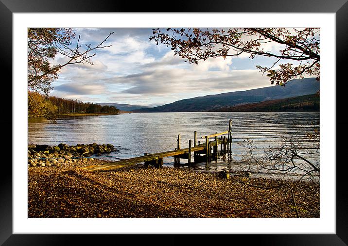 Old Wooden Jetty on Loch Arkaig Framed Mounted Print by Jacqi Elmslie