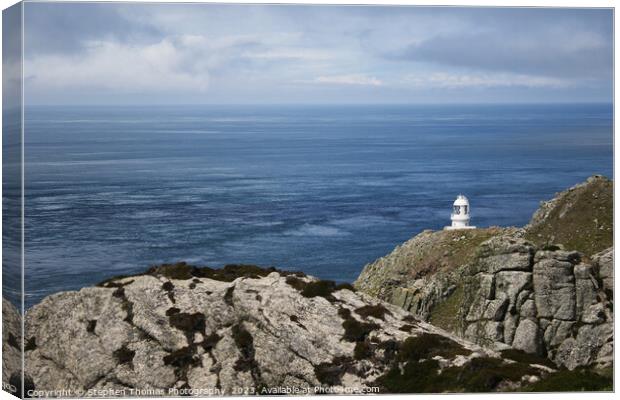 Northern Beacon Amidst Lundy's Rugged Terrain Canvas Print by Stephen Thomas Photography 