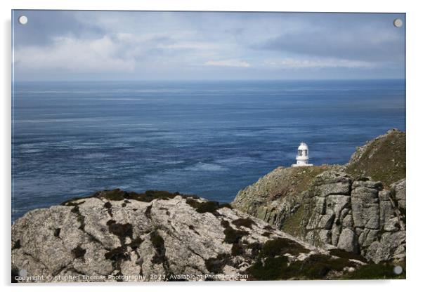 Northern Beacon Amidst Lundy's Rugged Terrain Acrylic by Stephen Thomas Photography 