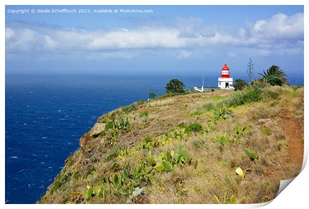Madeira - Ponta do Pargo Lighthouse Print by Gisela Scheffbuch