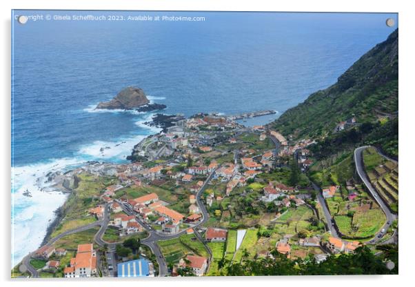 View of Porto Moniz - Madeira Acrylic by Gisela Scheffbuch