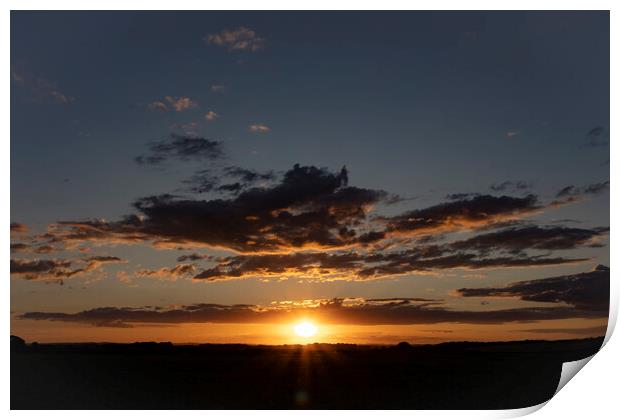 Majestic Sunset Cloudscape Print by Glen Allen