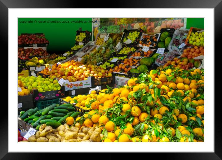 Fruit and Vegetables  Framed Mounted Print by Alison Chambers