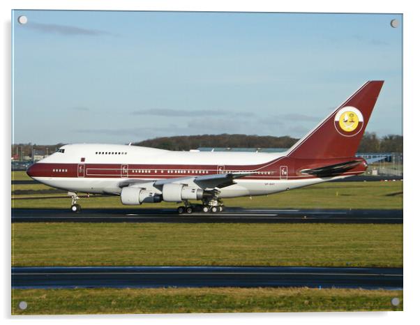 Boeing747-SP VP-BAT Acrylic by Allan Durward Photography