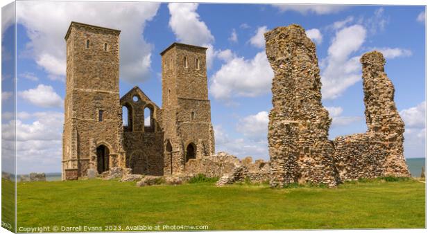 Monastery at Reculver Canvas Print by Darrell Evans