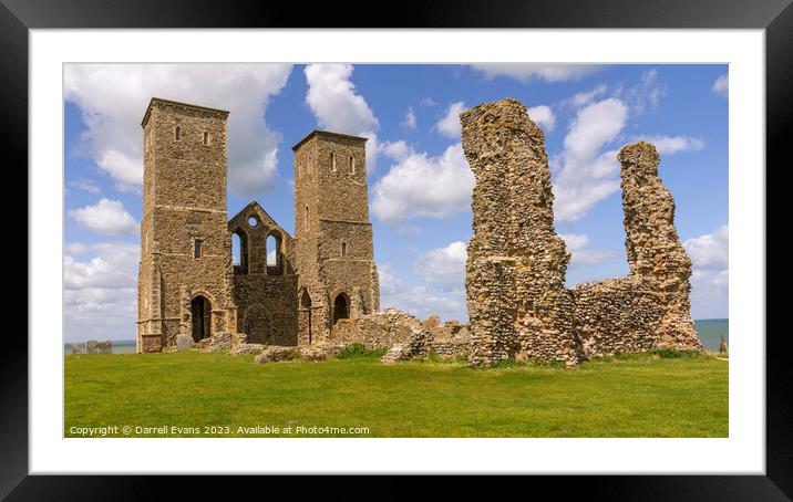 Monastery at Reculver Framed Mounted Print by Darrell Evans