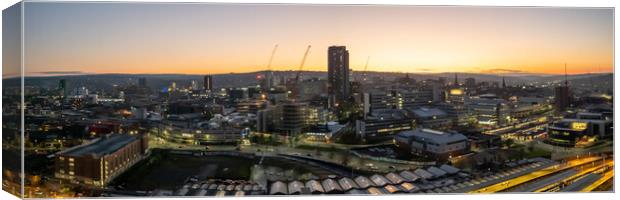 Sheffield City End Of The Day Canvas Print by Apollo Aerial Photography