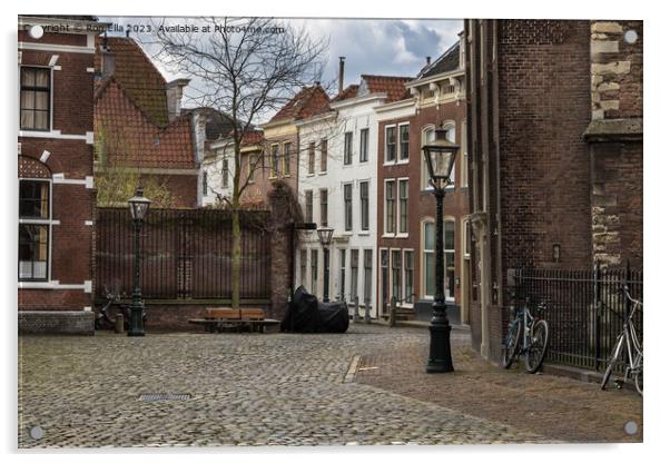 Timeless Charm of Old Leiden Acrylic by Ron Ella