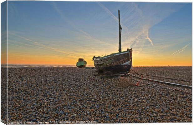 Dawn At Dungeness Canvas Print by Robert Deering