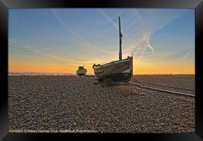 Dawn At Dungeness Framed Print by Robert Deering