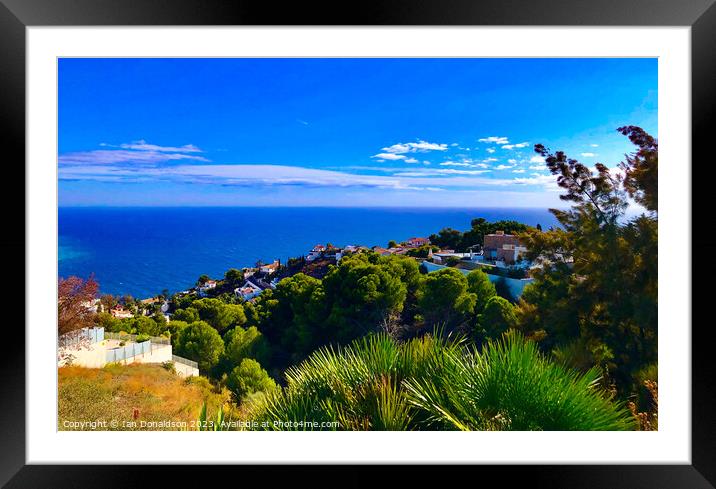 Sea View Framed Mounted Print by Ian Donaldson
