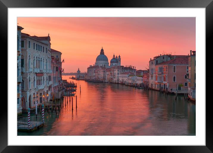 Venice-Accademia bridge Sunrise  Framed Mounted Print by Tony Bishop