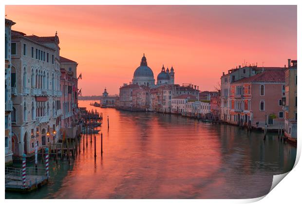 Venice-Accademia bridge Sunrise  Print by Tony Bishop