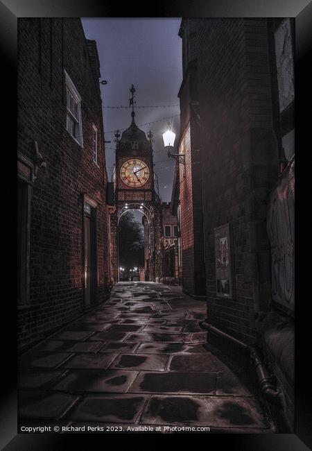5.10am in the morning-  Eastgate Clock Chester Framed Print by Richard Perks