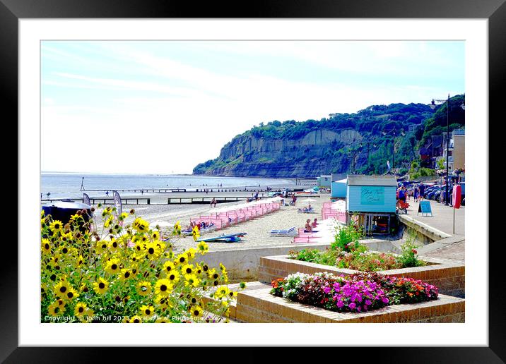 Clock tower beach Shanklin, Isle of Wight. Framed Mounted Print by john hill