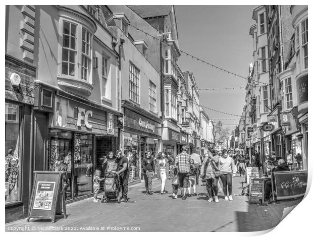 Bustling Weymouth Streets Print by Nicola Clark